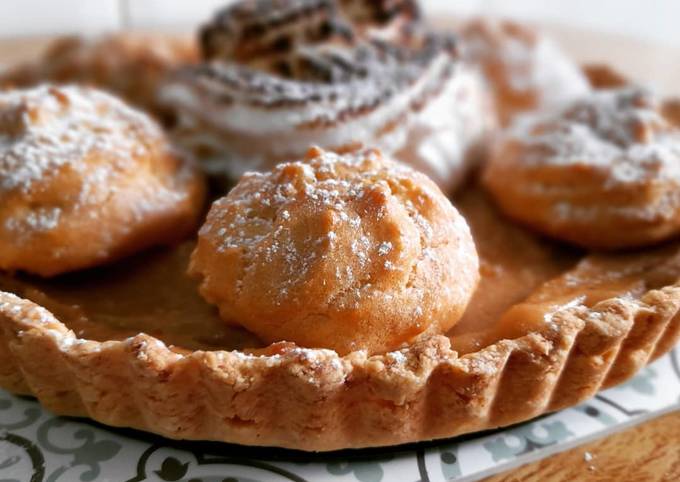 Tarta Saint Honoré (de crema de turrón y ¡sin gluten!)