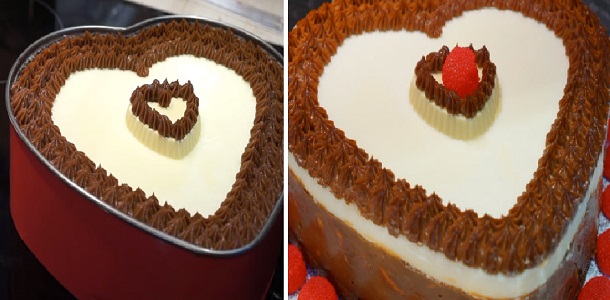 Tarta de CHOCOLATE SAN VALENTÍN Economica “Enamorados” Si te gusta dinos HOLA y dale a Me Gusta MIREN…