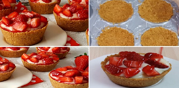 Os enseño paso a paso como hacer unas deliciosas tartaletas de crema pastelera y fresas , muy fáciles de  hacer! Si te gusta dinos HOLA y dale a Me Gusta MIREN …