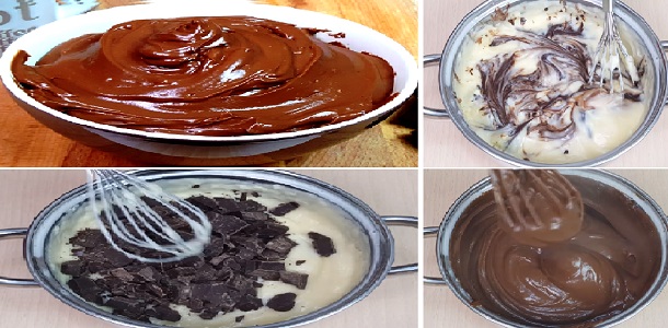 La mejor receta que he visto! Crema pastelera de chocolate para relleno qué pintaza!!