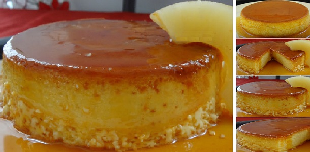 Flan de piña sin horno, Si te gusta dinos HOLA y dale a Me Gusta MIREN…