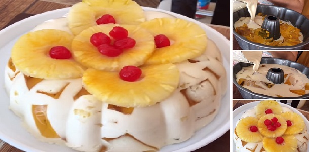 GELATINA DE PIÑA Y QUESO PHILADELPHIA ” By Jenny Salas ” Si te gusta dinos HOLA y dale a Me Gusta MIREN…