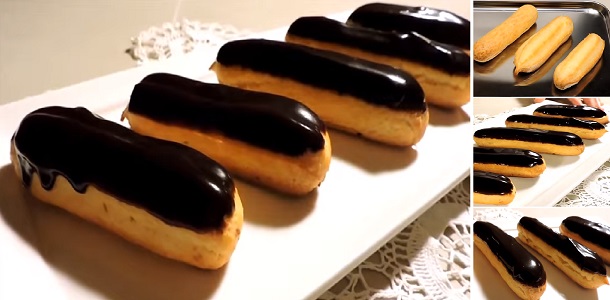 Estos pastelitos conocidos como ÉCLAIR o relámpagos son un clásico, Si te gusta dinos HOLA y dale a Me Gusta MIREN…