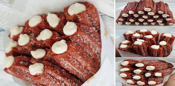 CHURROS RED VELVET ” By El Rincón de Belén ” Si te gusta dinos HOLA y dale a Me Gusta MIREN…