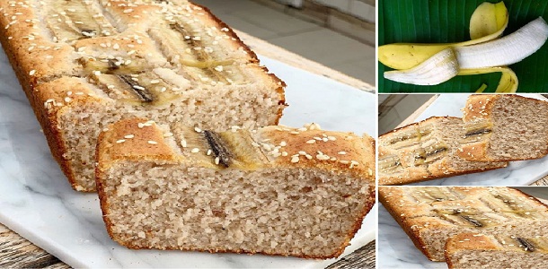 Recetas simples pero muy ricas como este budín de banana que acaba de salir del horno