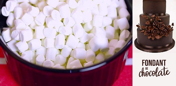 ?Cómo hacer FONDANT DE CHOCOLATE con malvaviscos