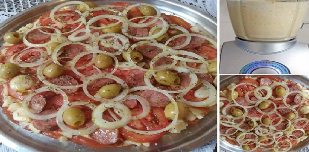 PIZZA DE LICUADORA FÁCIL